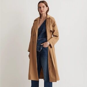 Madewell Signature Trench Coat in Dark Khaki